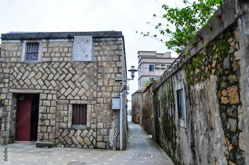 Matsu, Taiwan - JUN 27, 2019: Tangqi Village in Matsu, Taiwan. Matsu, Taiwan - JUN 27, 2019: Tangqi Village in Matsu, Taiwan.