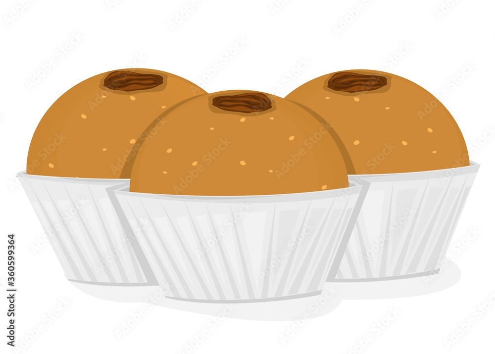 Atta Laddu Indian Sweets or Mithai Food Vector Atta Laddu Indian Sweets or Mithai Food Vector