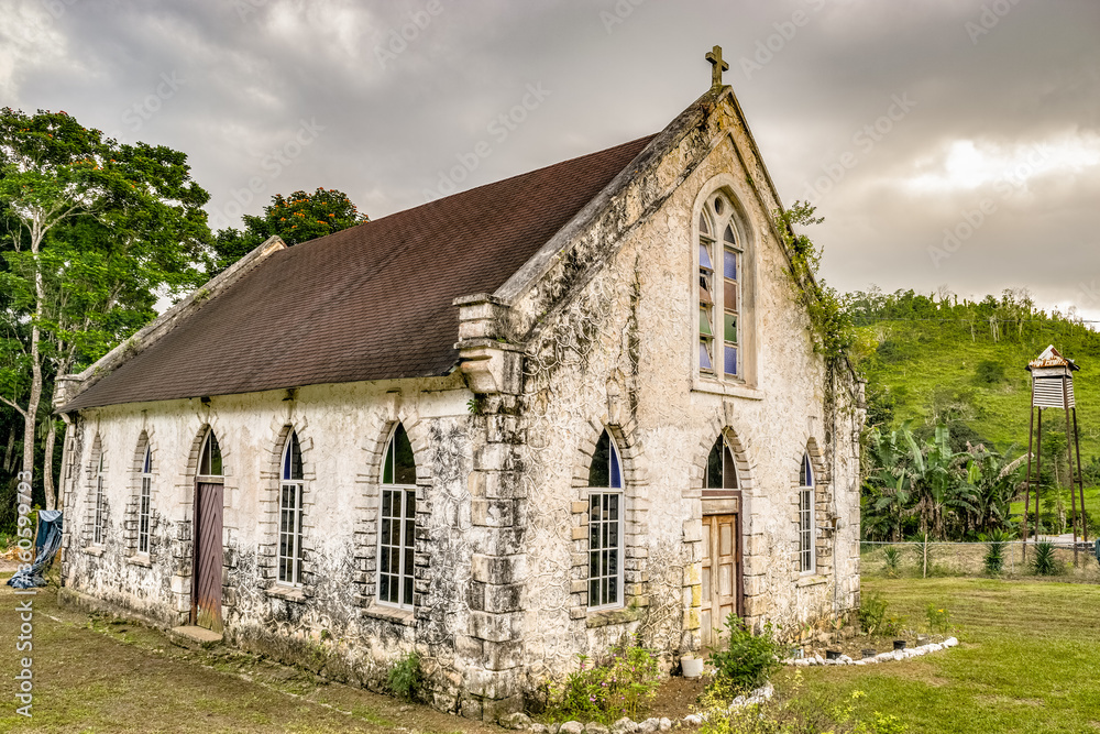 Saint Mary, Jamaica. Jamaican church. Vintage/ centuries old Saint