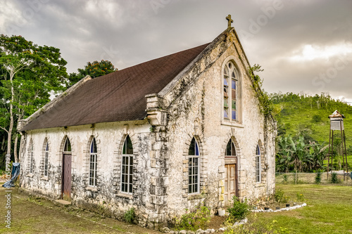 Saint Mary, Jamaica. Jamaican church. Vintage/ centuries old Saint Andrew's Anglican Church in Labyrinth