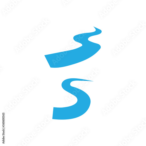River vector icon illustration