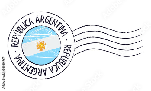 Argentina grunge postal stamp