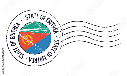 Eritrea grunge postal stamp