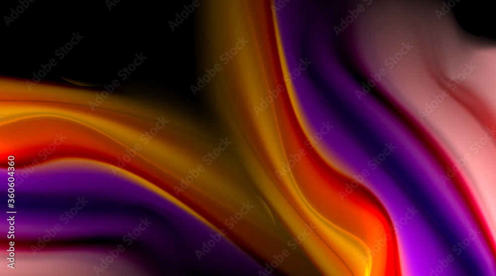 Fototapeta premium Liquid colors fluid gradients on black background