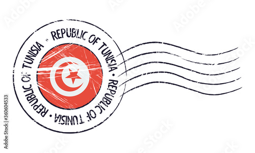 Tunisia grunge postal stamp