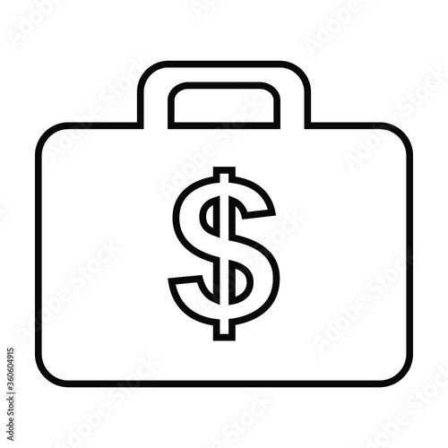 Wallpaper Mural Business Suitcase Icon, Financial Icon, Outline Icon Vector Torontodigital.ca