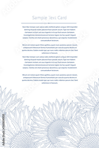 Sunflowers layout