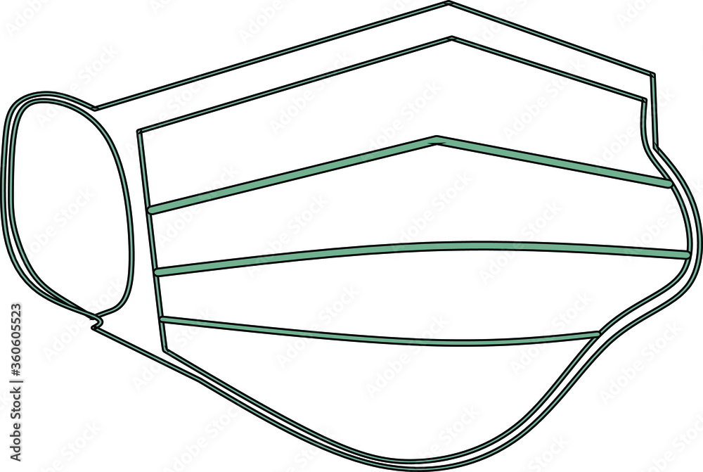 outiline mask for prevent coronavirus, flu vector outiline mask for prevent coronavirus, flu vector