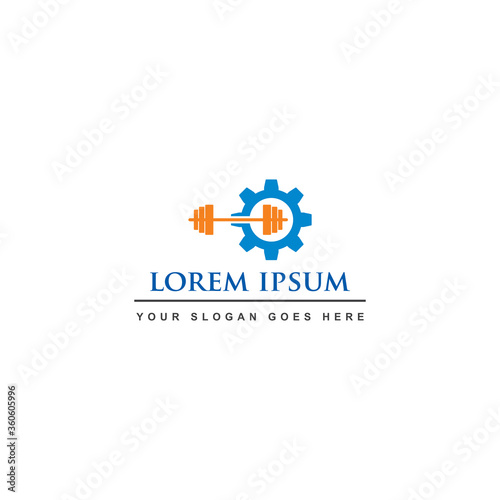 fitness gear logo , gym service logo