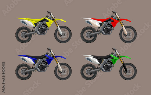 Fototapeta Naklejka Na Ścianę i Meble -  Sport motorcycle moto technic drawing. vector icon