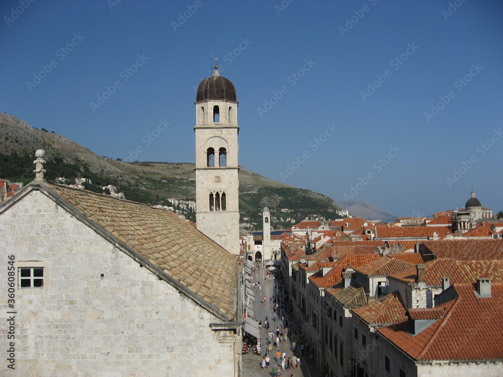 Architecture in the old town of Dubrovnik, Croatia