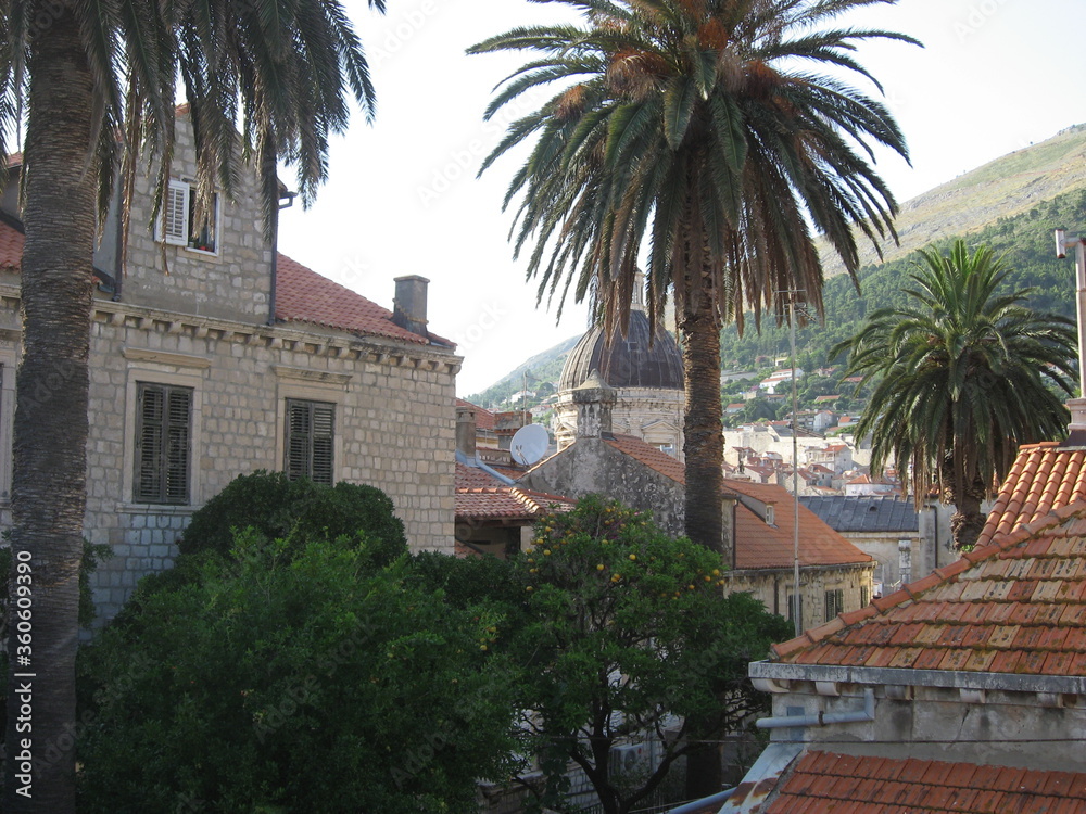 Architecture of the old town of Dubrovnik, Croatia