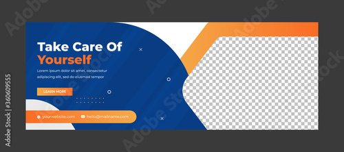 Coronavirus or convid-19 facebook cover template