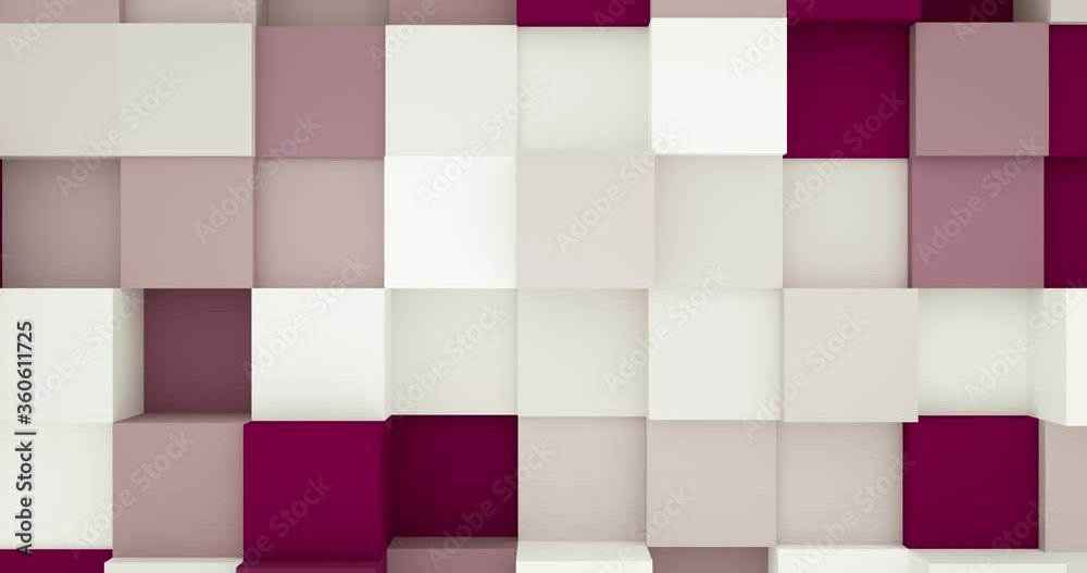 seamless cube animation background abstract white box displacement