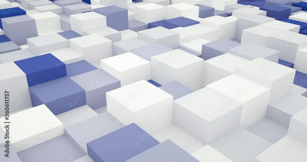 seamless cube animation background abstract white box displacement