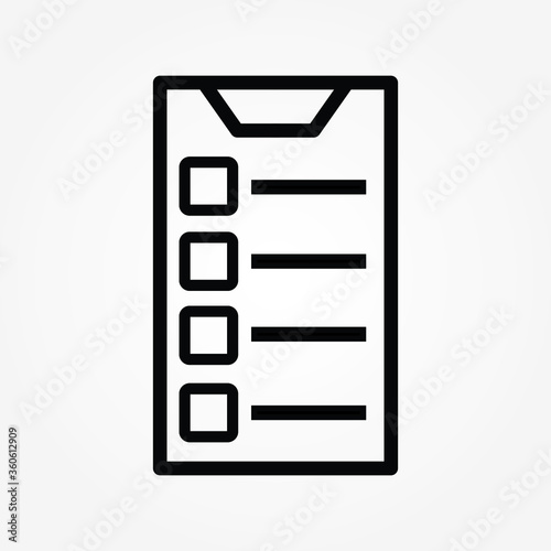 outline Check List template Icon © suldev