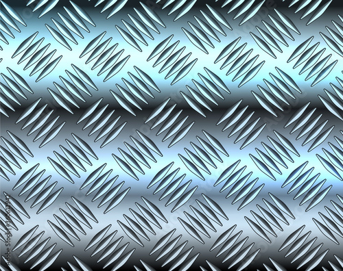 Metallic silver diamond steel metal sheet texture background, vector illustration.