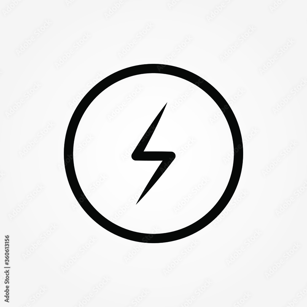 outline button electricity icon vector illustration outline button electricity icon vector illustration