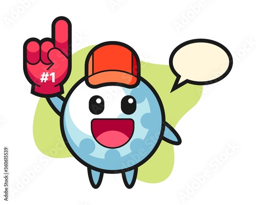 Wallpaper Mural Golf cartoon with number 1 fans glove Torontodigital.ca