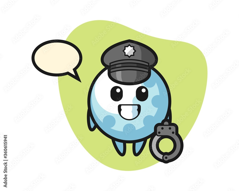 Obraz premium Golf cartoon as a police