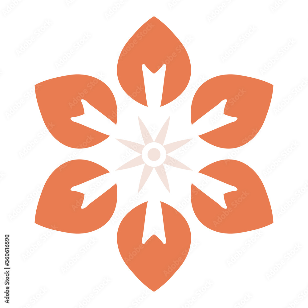 Oriental isolated pattern object spiral round curve cross flower Oriental isolated pattern object spiral round curve cross flower