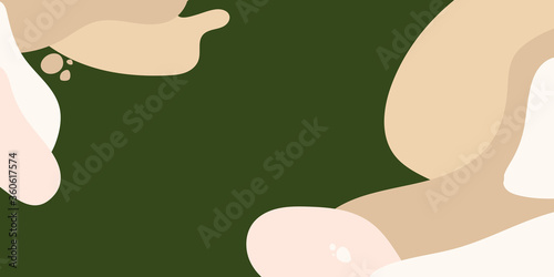 Modern trendy abstract shapes in pastel colors. Scandinavian clean vector design