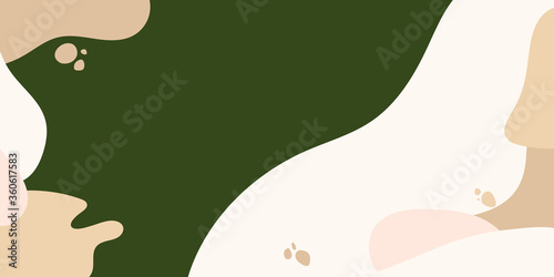 Modern trendy abstract shapes in pastel colors. Scandinavian clean vector design