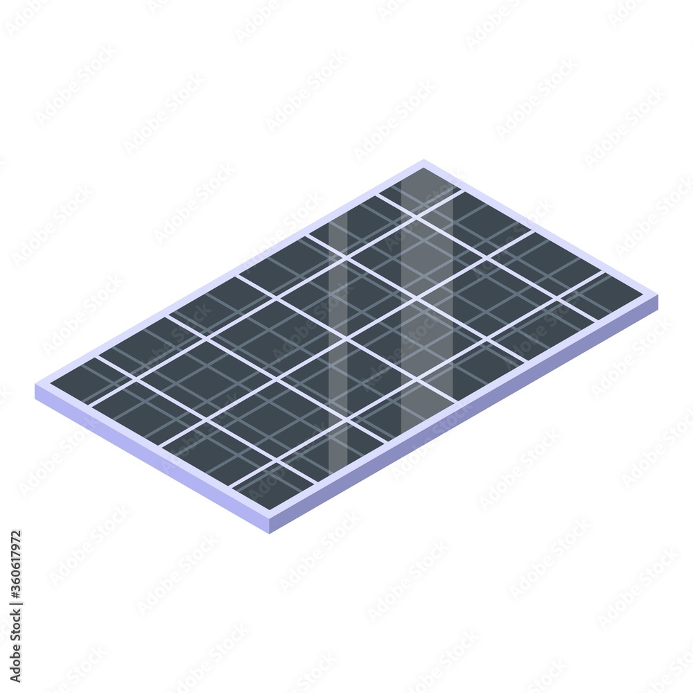 Modern solar panel icon. Isometric of modern solar panel vector icon for web design isolated on white background Modern solar panel icon. Isometric of modern solar panel vector icon for web design isolated on white background