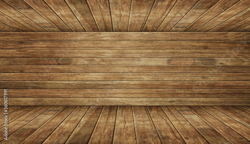 Old wood background for product montage or presentation. 3D illustration