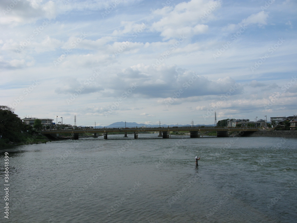 Simple lifestyle on Uji River.