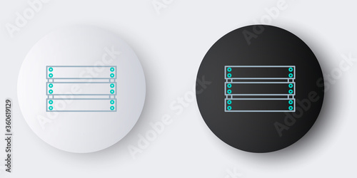 Line Wooden box icon isolated on grey background. Grocery basket, storehouse crate. Empty wooden container for vegetables, products. Colorful outline concept. Vector.
