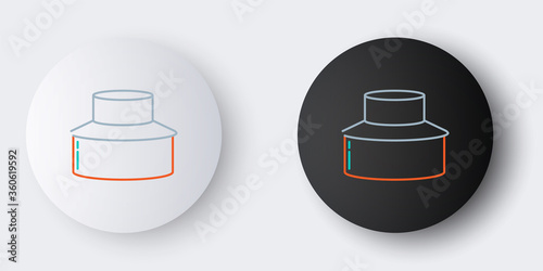 Line Beekeeper with protect hat icon isolated on grey background. Special protective uniform. Colorful outline concept. Vector.