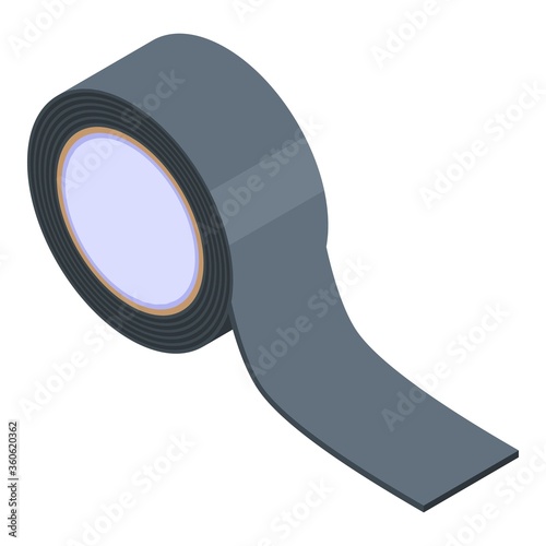 Black scotch icon. Isometric of black scotch vector icon for web design isolated on white background