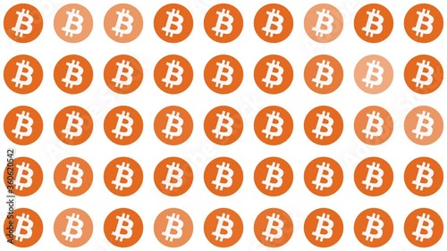 Bitcoin Mining Concept Graphic Animation Loop - Blockchain Cryptocurrency Decentralized Currency