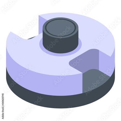Hole puncher accessory icon. Isometric of hole puncher accessory vector icon for web design isolated on white background