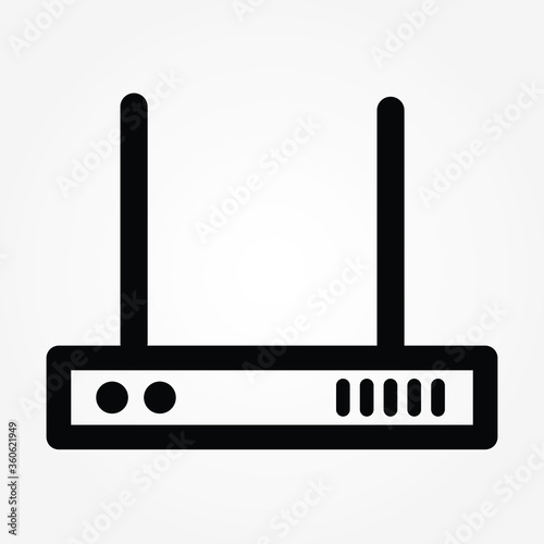 outline Vector wifi modem Icon