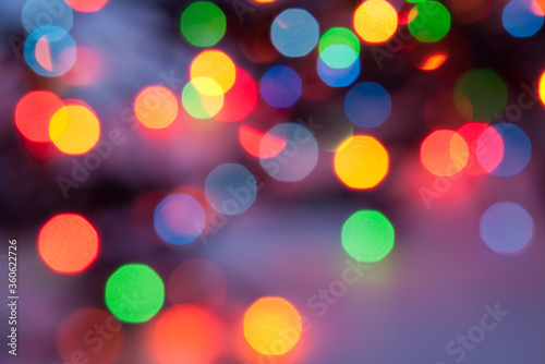 abstract colorful christmas lights bokeh background