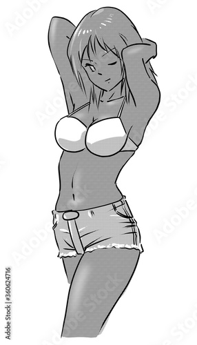 水着を着た女性