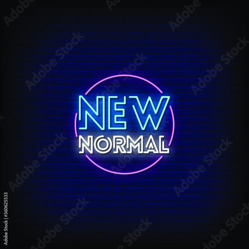 New Normal Neon Signs Style Text vector