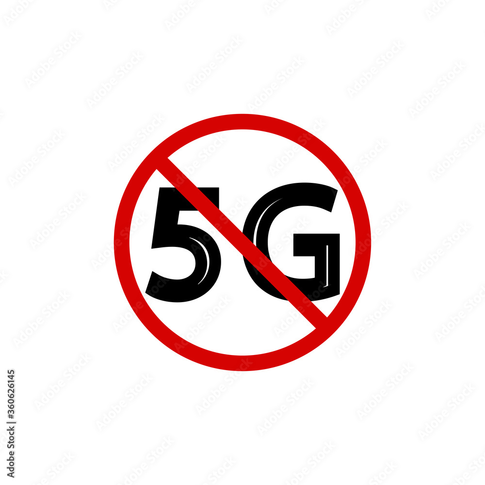 Sign 5g, crossed out with a red stripe. Sign 5g, crossed out with a red stripe.