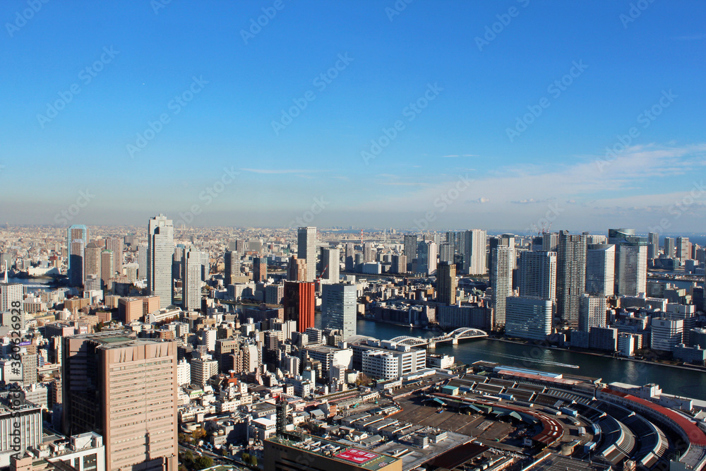 Fototapeta premium 汐留から東京湾を一望