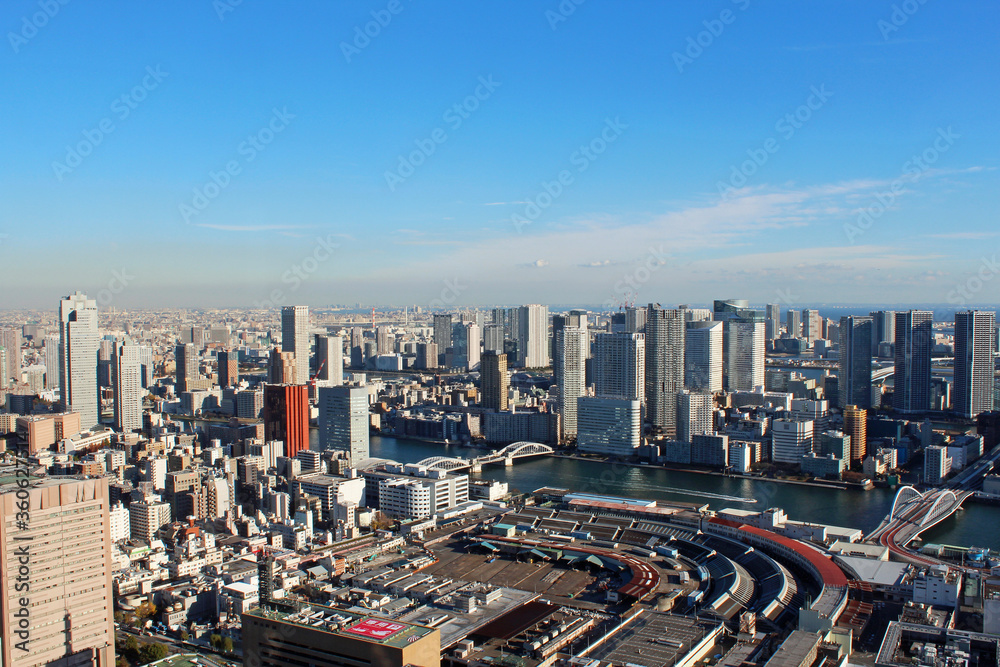 Fototapeta premium 汐留から東京湾を一望