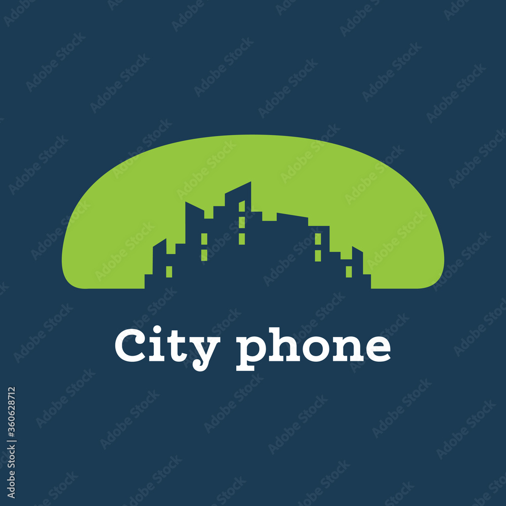 Phone City logo designs concept, Creative Mobile City Logo template
