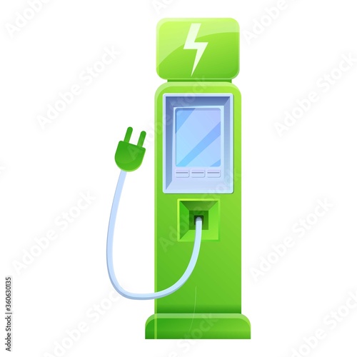 Auto station charging icon. Cartoon of auto station charging vector icon for web design isolated on white background