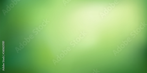 Abstract green blurred background. Natural gradient  backdrop. Vector illustration. Ecology concept for your  website, graphic design, banner, poster