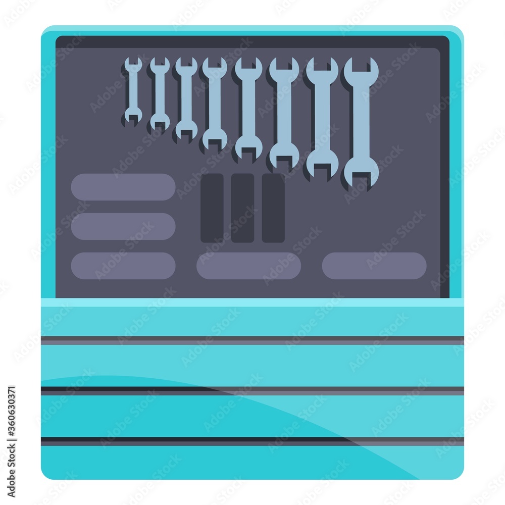 Auto mechanic keys workplace icon. Cartoon of auto mechanic keys workplace vector icon for web design isolated on white background Auto mechanic keys workplace icon. Cartoon of auto mechanic keys workplace vector icon for web design isolated on white background