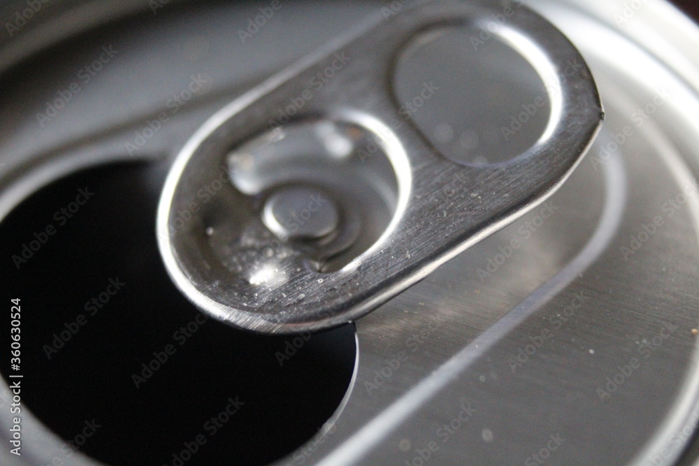 Beautiful picture of a sliced peel pouch can of soda Beautiful picture of a sliced peel pouch can of soda