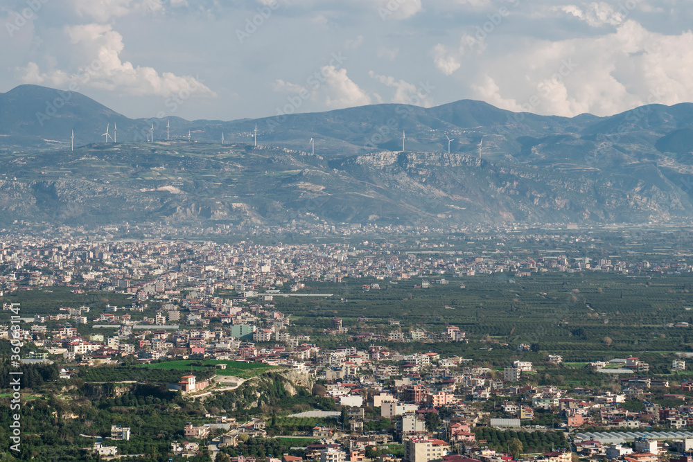 View the city from above  Samandağ,Hatay / Turkey