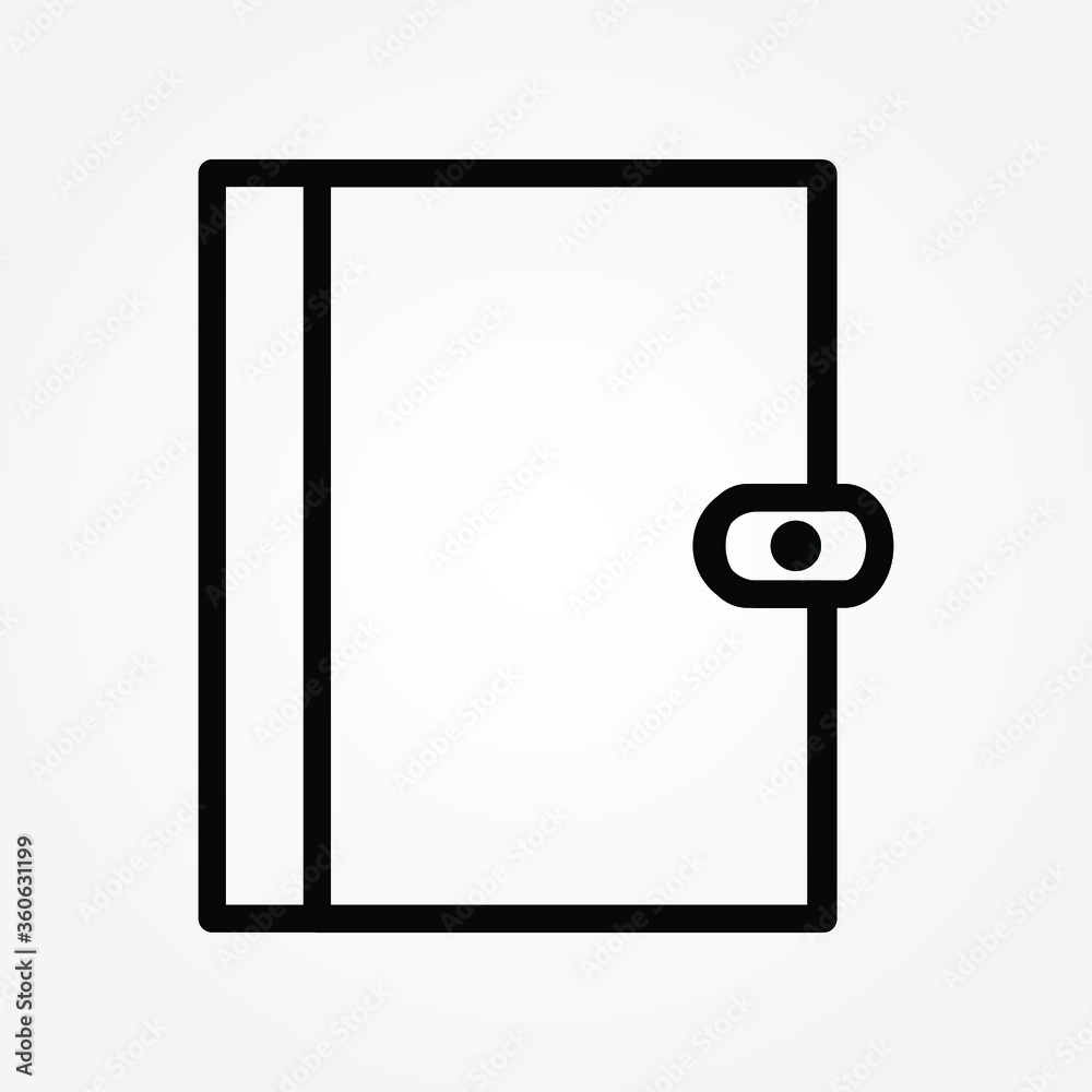 line Notebook icon vector illustration

