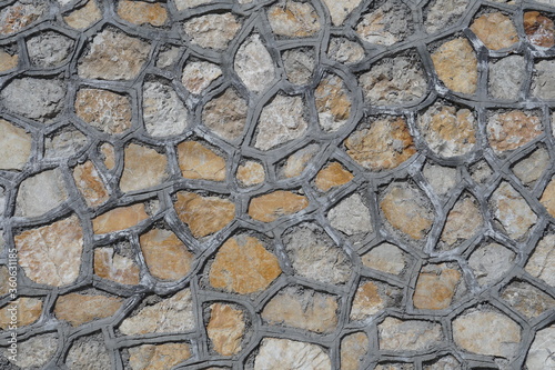 Stone wall texture background, geometrical 